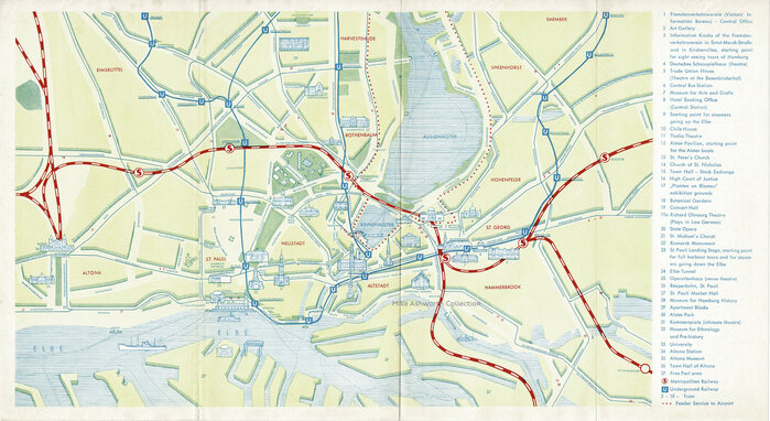 Back side with a plan of the inner city.