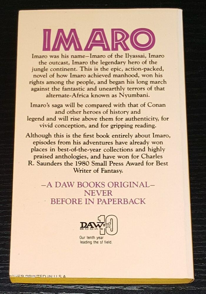 The blurb on the back cover is set in center-aligned .