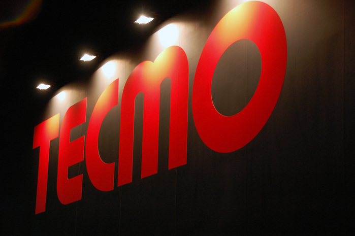 The logo as seen at the TECMO booth at Tokyo Game Show 2008.
