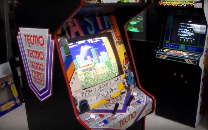 The side art decal on a Ninja Gaiden arcade game from 1988.
