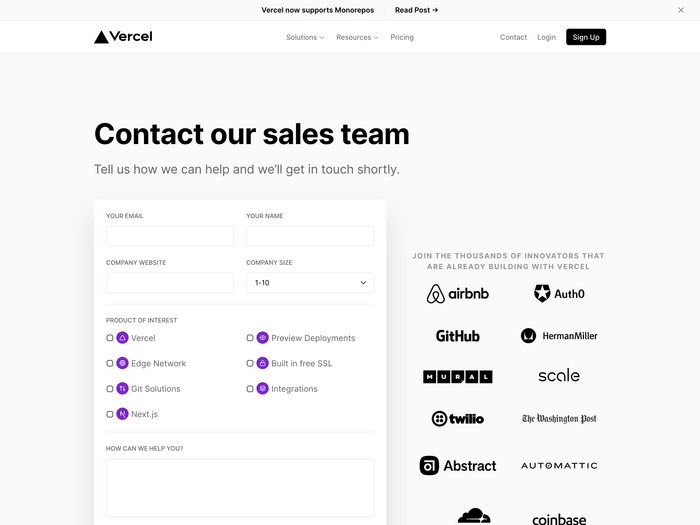 Vercel website 4