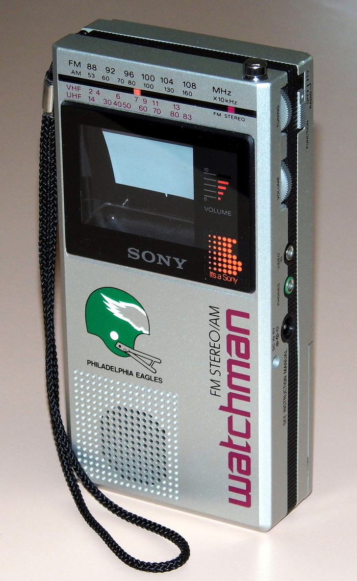 FD-30A, 1984. &ldquo;FM Stereo/AM&rdquo; again is in all-caps Harry. This special edition is imprinted with the Philadelphia Eagles logo. There was a whole series with all NFL teams.