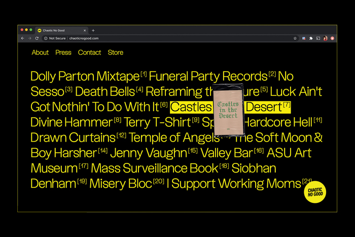 Chaotic No Good website 2