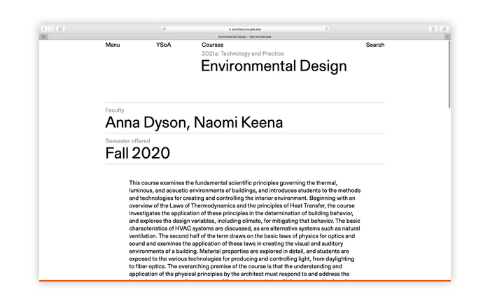 Yale Architecture website 7
