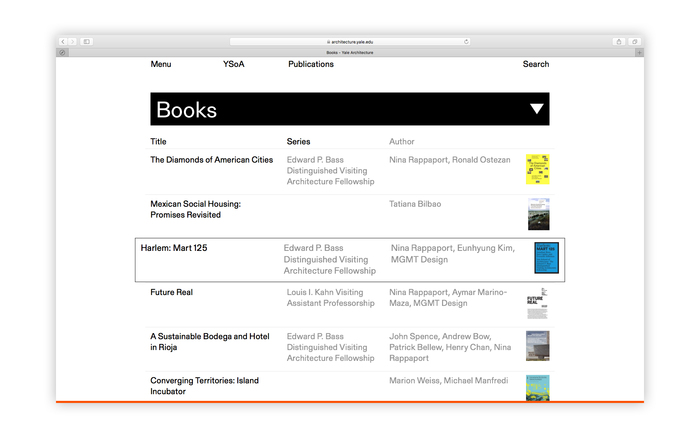 Yale Architecture website 9