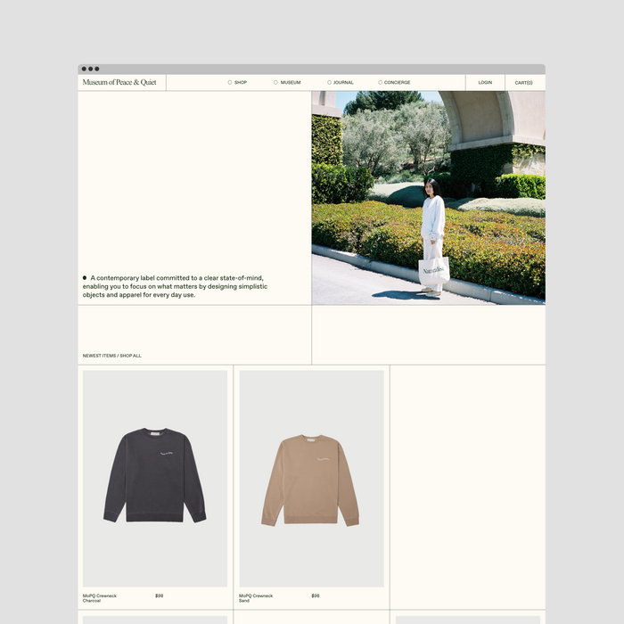 Museum of Peace &amp; Quiet website 1