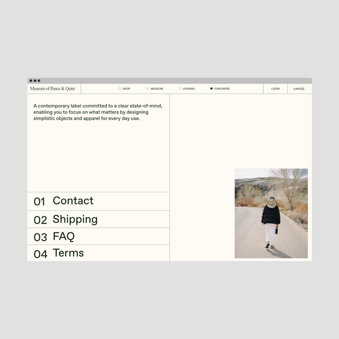 Museum of Peace &amp; Quiet website 2