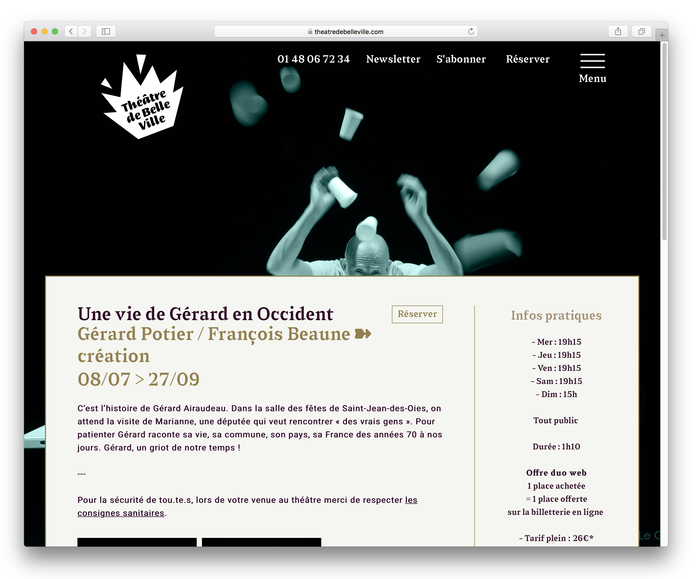 Théâtre de Belleville website 3