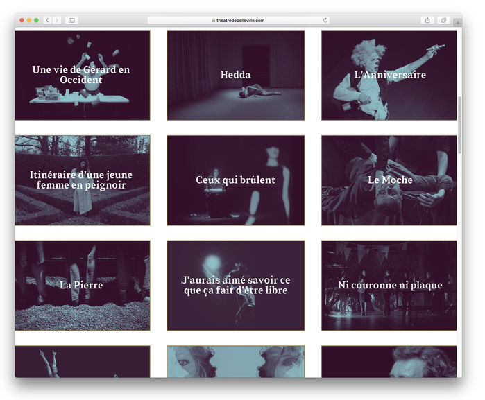 Théâtre de Belleville website 4