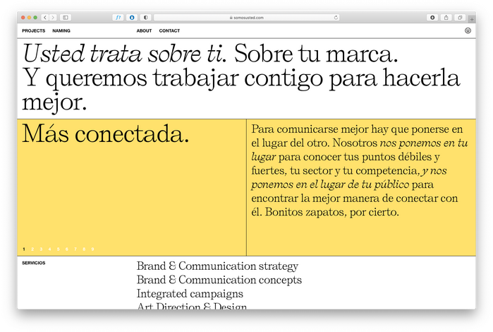 Somos Usted portfolio website 6