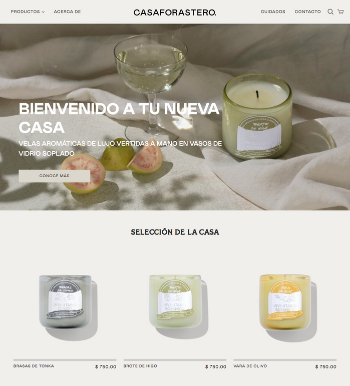 Website detail.