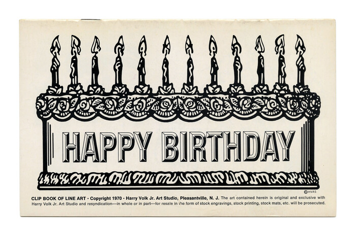 “Happy Birthday” (No. 190) ft.  (1969). The small text is in .