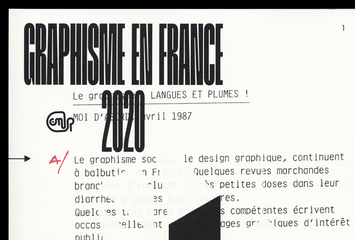 Graphisme en France 2020 2