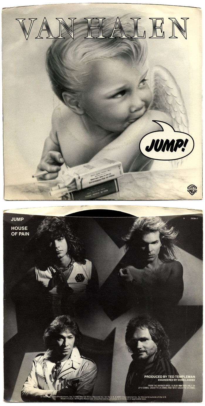 Back of the single sleeve with  (and ).