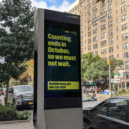 NYC Census 2020 on LinkNYC