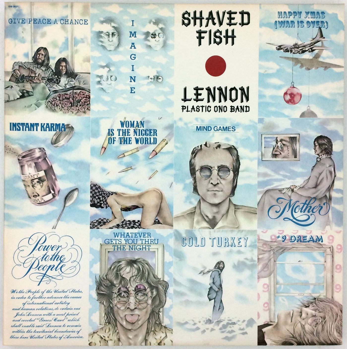 Lennon / Plastic Ono Band – Shaved Fish album art - Fonts In Use