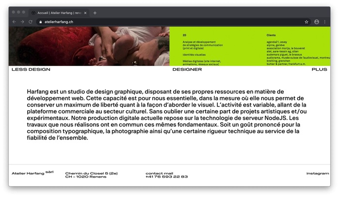 Atelier Harfang website 6