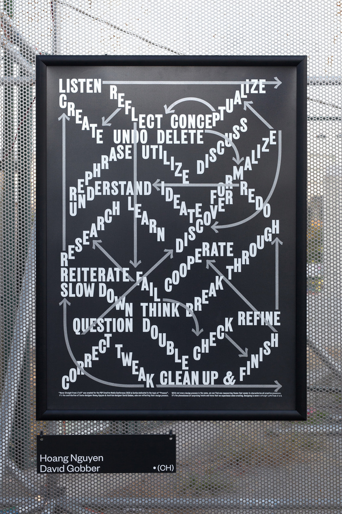 Never Straight from A to B poster for PDP Creative Media Conference 2020 1