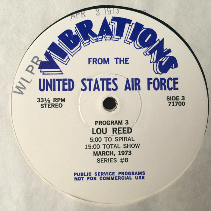 The record labels have a hand-rendered version of the logo in Myopic. “United States Air Force” is in  Medium Condensed. The small type appears to be  or similar.