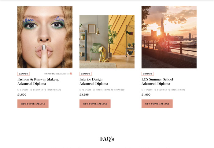 London College of Style website 2