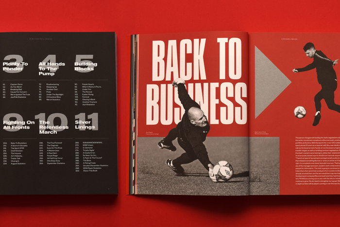 Table of contents ft.  Extended; “Back to Business” in all-caps .