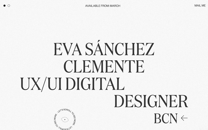 Eva Sánchez portfolio website 2020 1