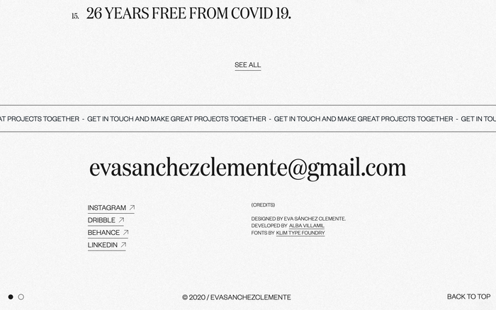 Eva Sánchez portfolio website 2020 3