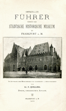 <cite>Führer durch das Städtische Historische Museum zu Frankfurt a. M.</cite> title page