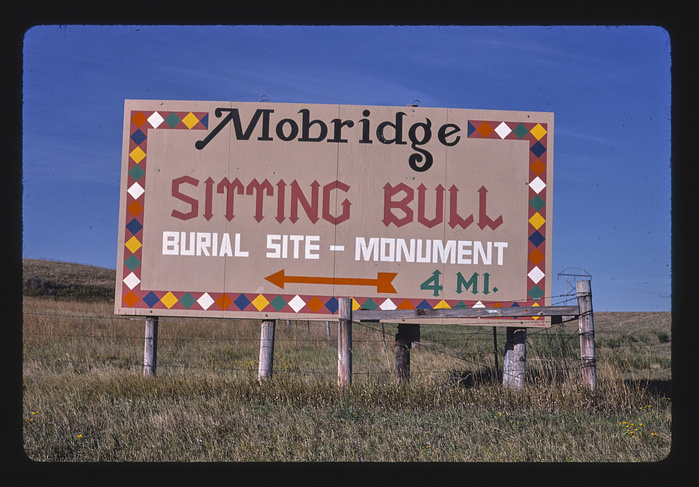 Sitting Bull Monument billboard, Route 1806, Mobridge, South Dakota
