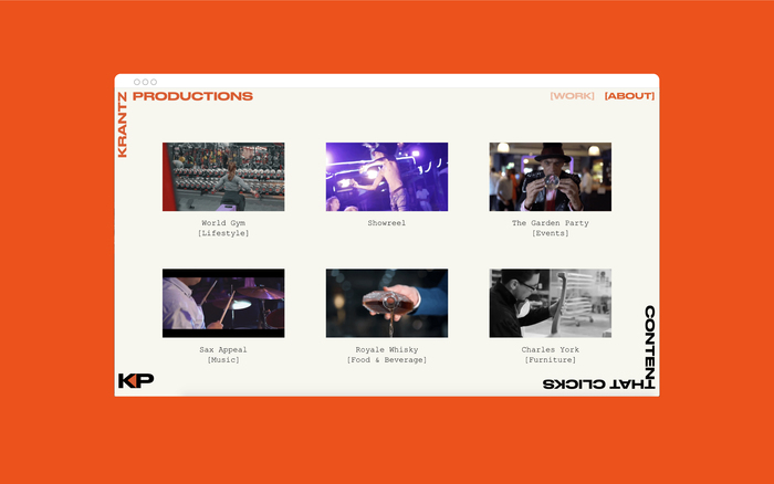 Krantz Productions visual identity and website 4