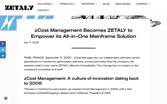 Zetaly website 2