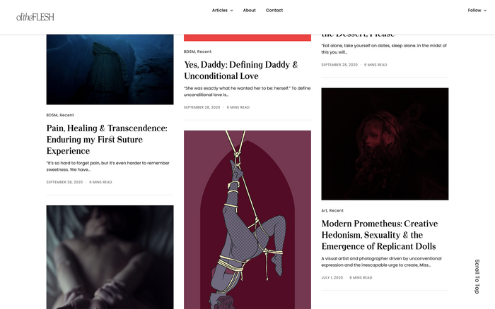 Of the Flesh website 2