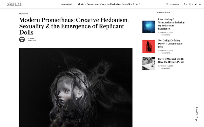 Of the Flesh website 3