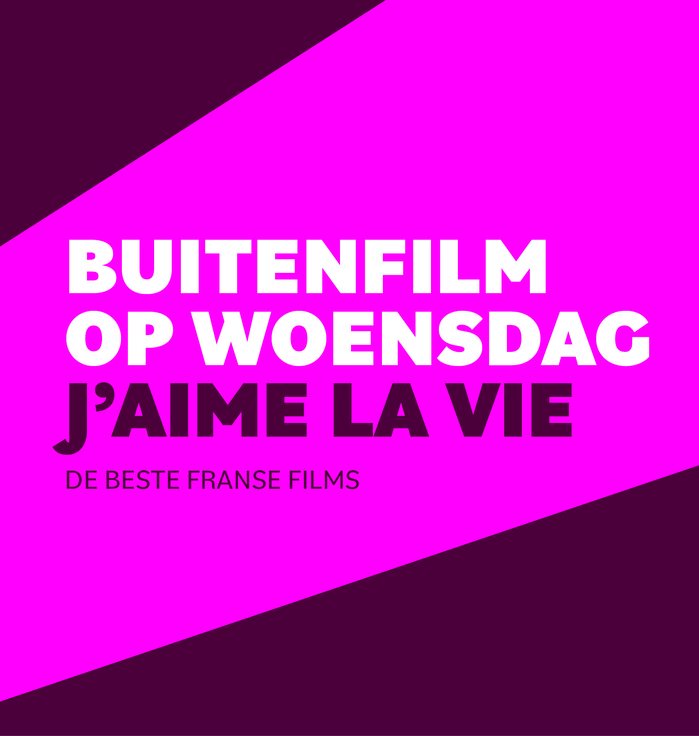 Ad for weekly outdoor (French) cinema evenings, as used on the theater website.