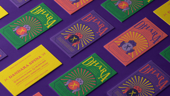 Cachos da Dhara visual identity 2