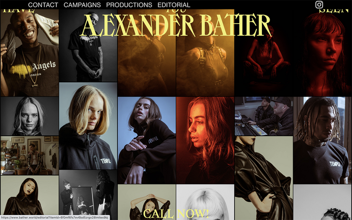 Alexander Bather portfolio website 1