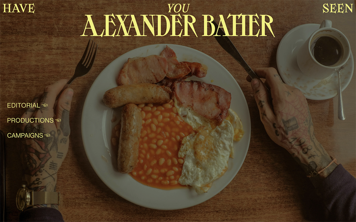 Alexander Bather portfolio website 3