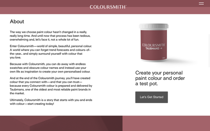 Coloursmith website 6