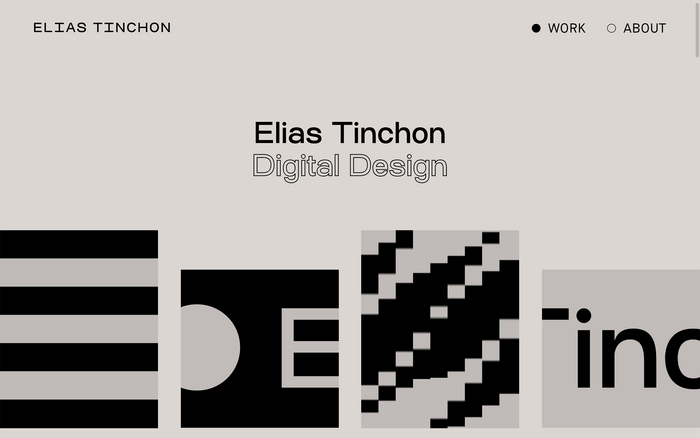 Elias Tinchon portfolio website 1