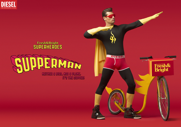 Diesel Fresh &amp; Bright Superheroes campaign 4