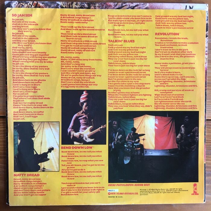 Bob Marley &amp; The Wailers – Natty Dread album art 4