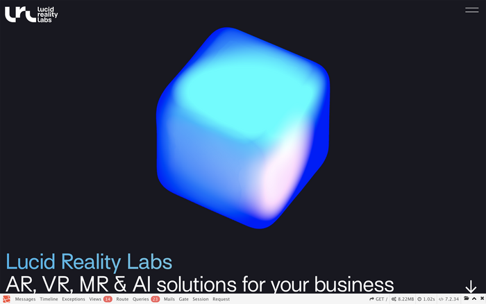 Lucid Reality Labs website 1