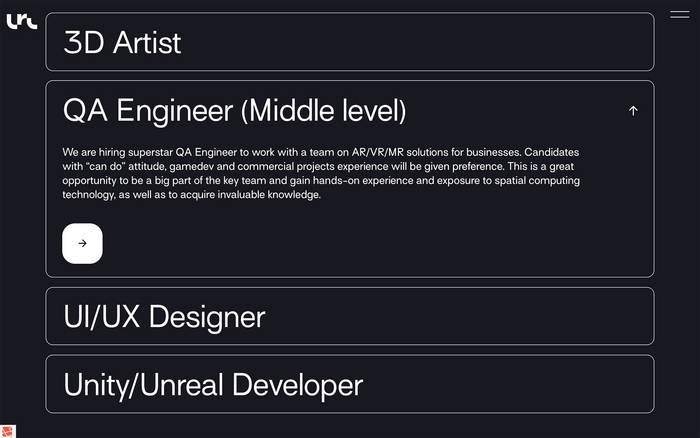 Lucid Reality Labs website 8