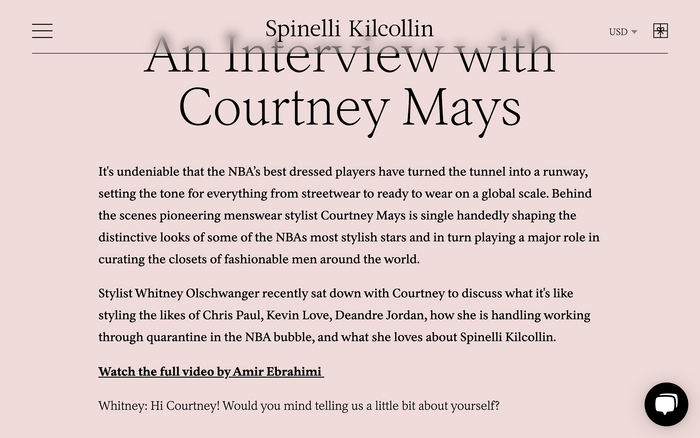 Spinelli Kilcollin website 3