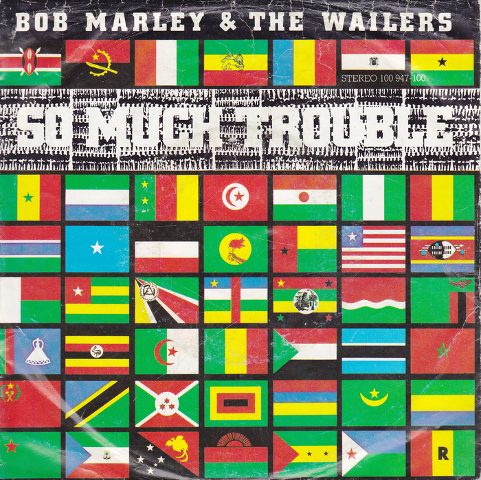 The single sleeve for “So Much Trouble In The World”  (1979) is a direct adaptation of Garrick’s album cover. [More info on Discogs]