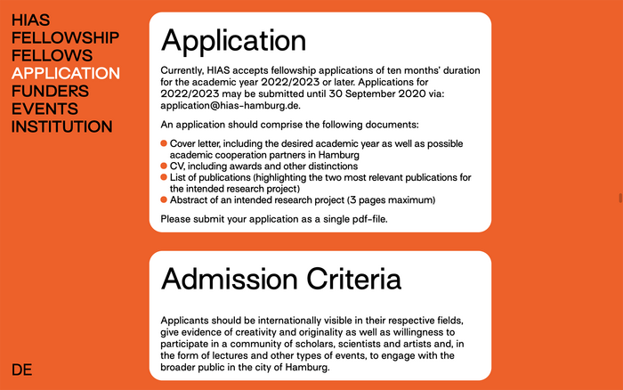 Hamburg Institute for Advanced Study (HIAS) website 6
