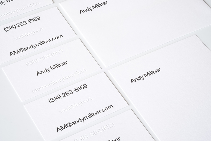 Andy Millner stationery and website 1