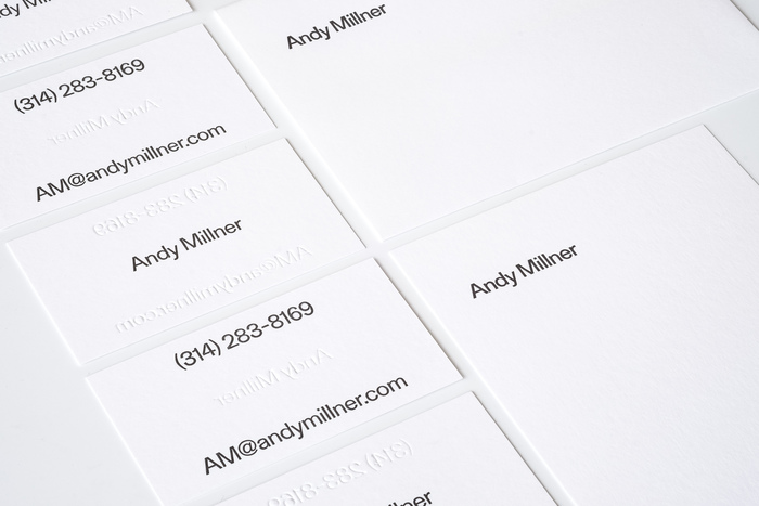 Andy Millner stationery and website 1