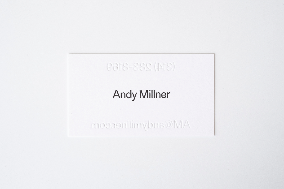 Andy Millner stationery and website 2