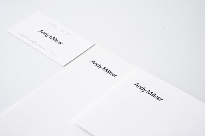 Andy Millner stationery and website 3